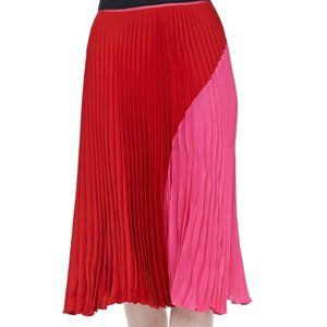 Theory Zeyn Colorblock Pleated Skirt | Size Large